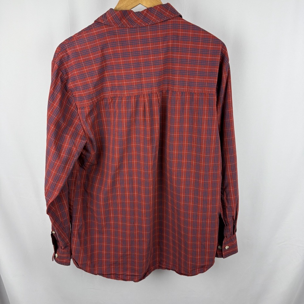 Field and Stream Lightweight Shirt Men's Size LG Plaid Red and Blue - Picture 3 of 6
